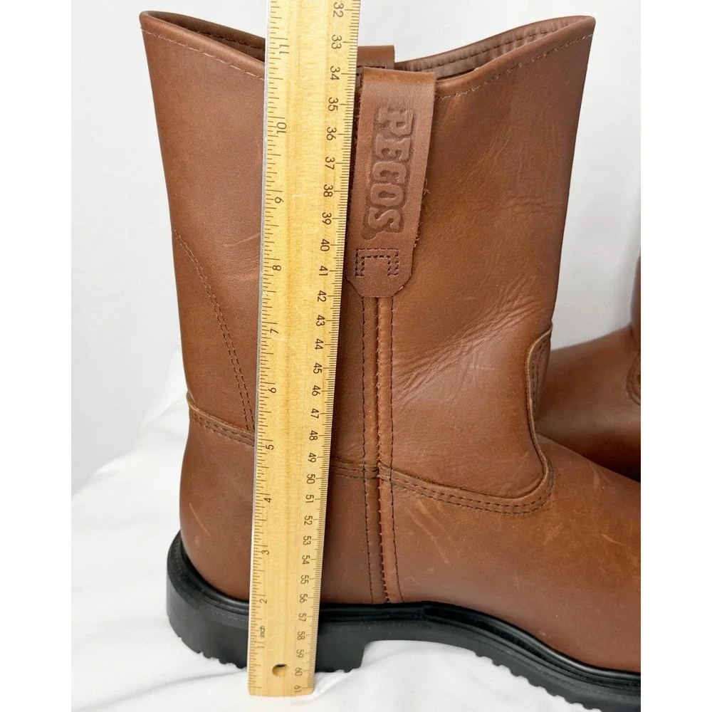 RED WING 8241 Pecos Pull On Steel Toe Work Boots Mens 10 E3 Brown 2nds